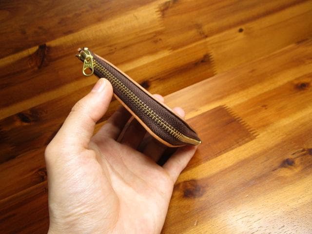 L字ファスナー ミニ財布 レーデルオガワ コードバン キャッシュレス ワイン 革