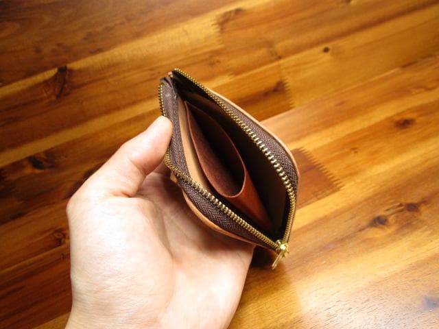 L字ファスナー ミニ財布 レーデルオガワ コードバン キャッシュレス ワイン 革