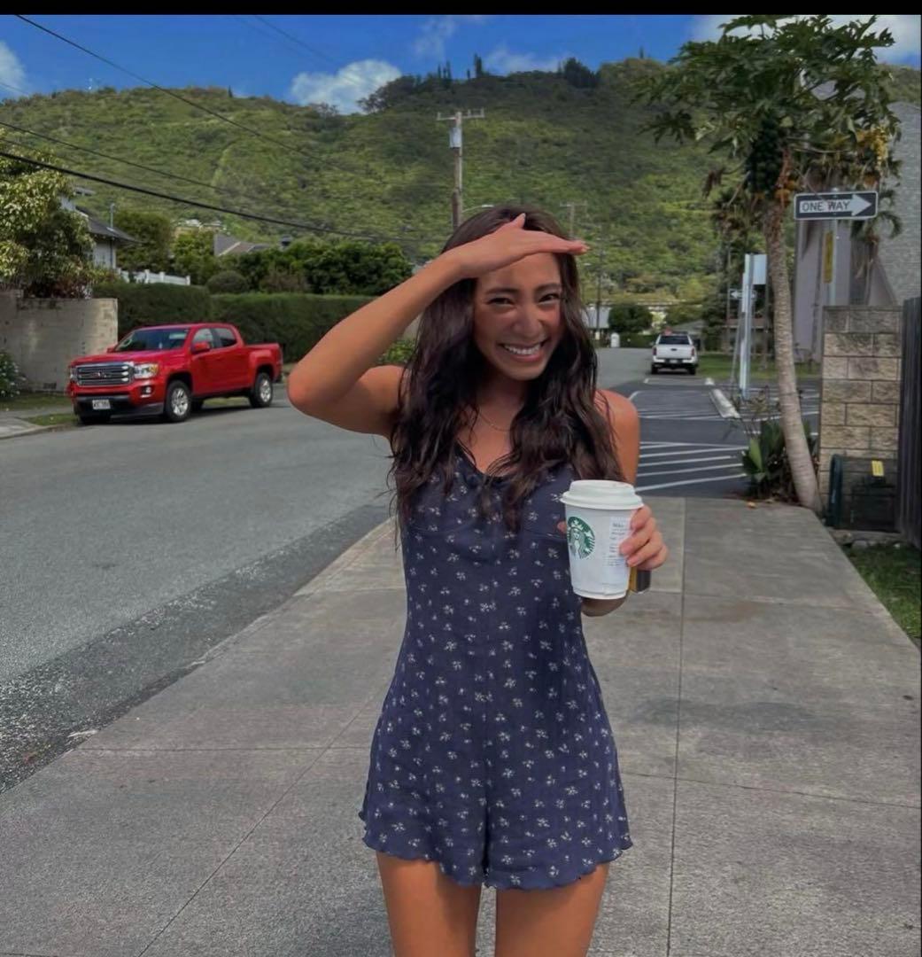 ALEXIA STAM アリシアスタン　ロンパース　ネイビー　M