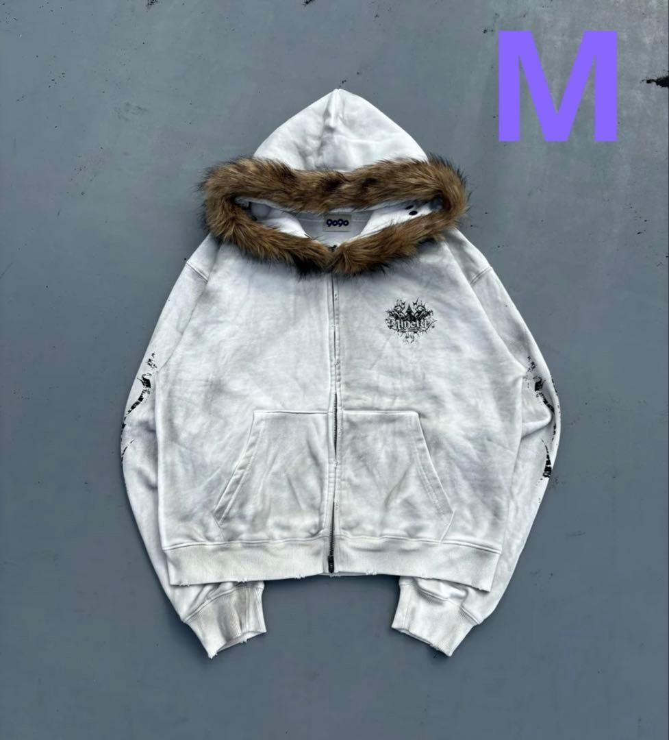 ジャケット・アウター 9090 Tribal Kingo Logo Fur Zip Hoodie
