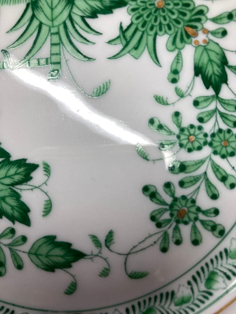 ヘレンド　インドの華　グリーン　プレート　19cm2枚