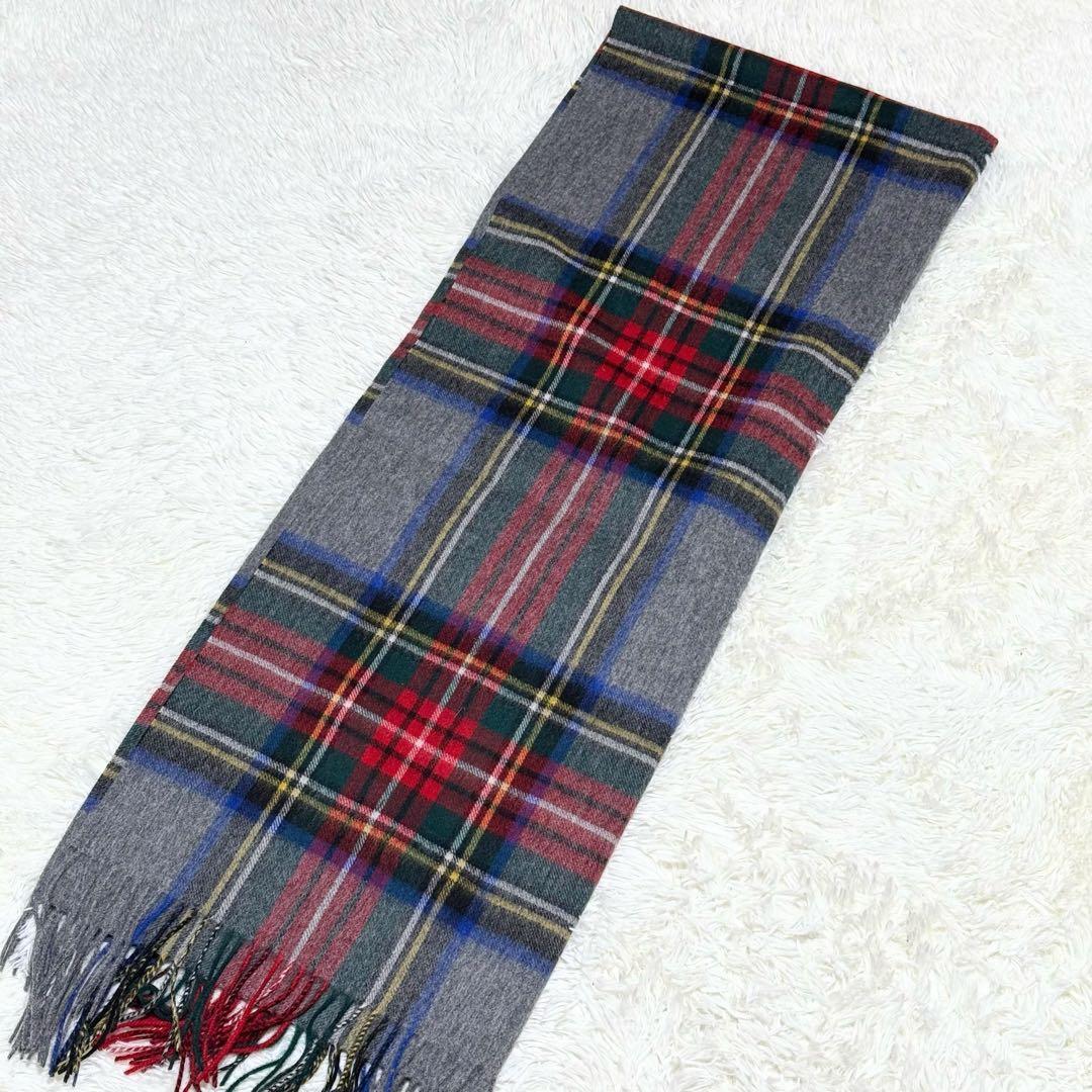 【新品同様】ジョンストンズ グレースチュアート カシミヤ100% ストール 大判