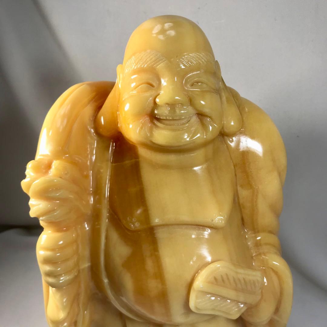 金運招来　金運　布袋様　天然石　オニックス　縁起物　インテリア　未使用　特大