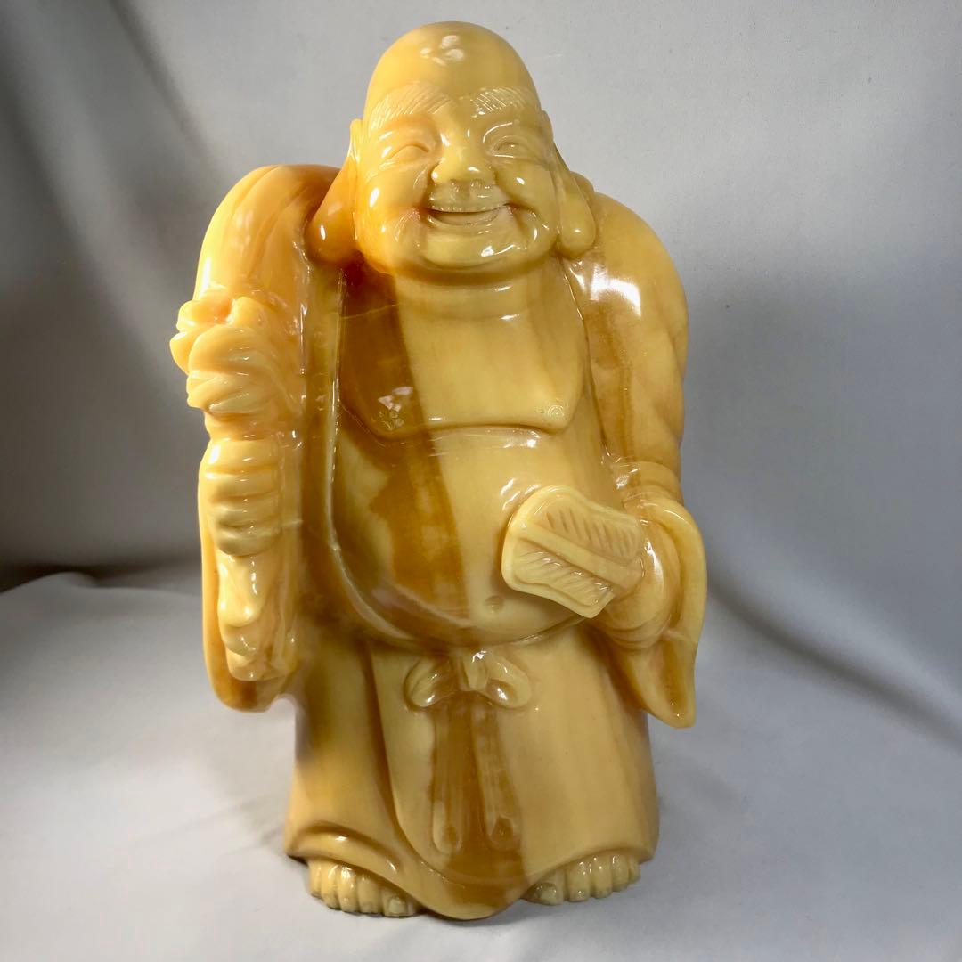 金運招来　金運　布袋様　天然石　オニックス　縁起物　インテリア　未使用　特大