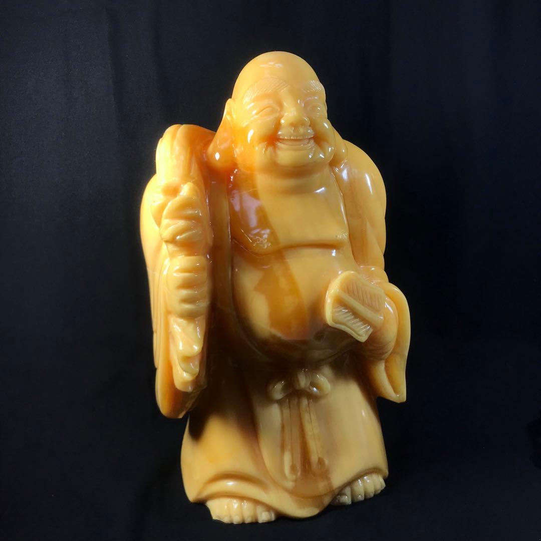 金運招来　金運　布袋様　天然石　オニックス　縁起物　インテリア　未使用　特大