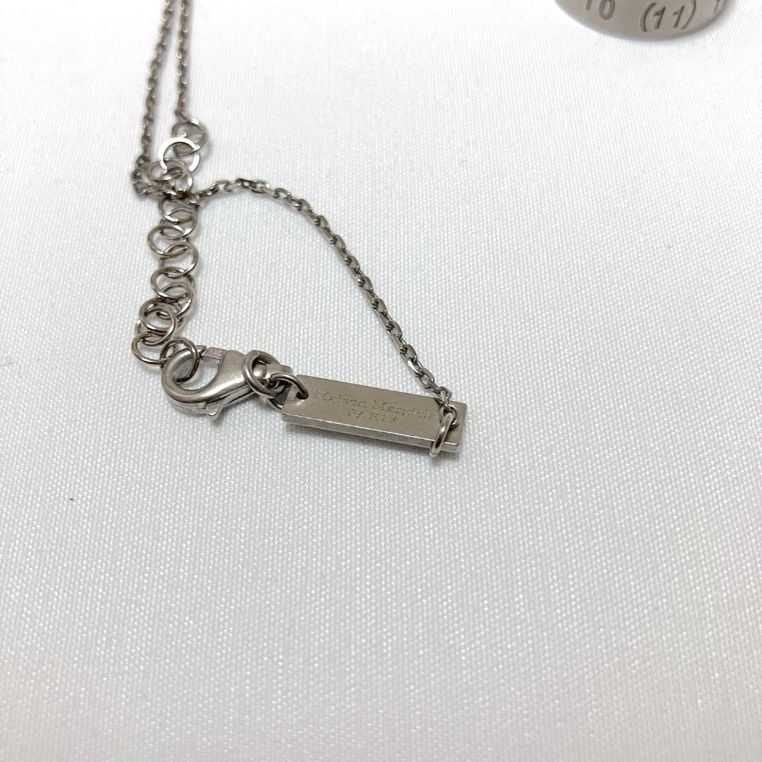 新品 25ss マルジェラ ナンバリングリングネックレス 銀シルバー 18297
