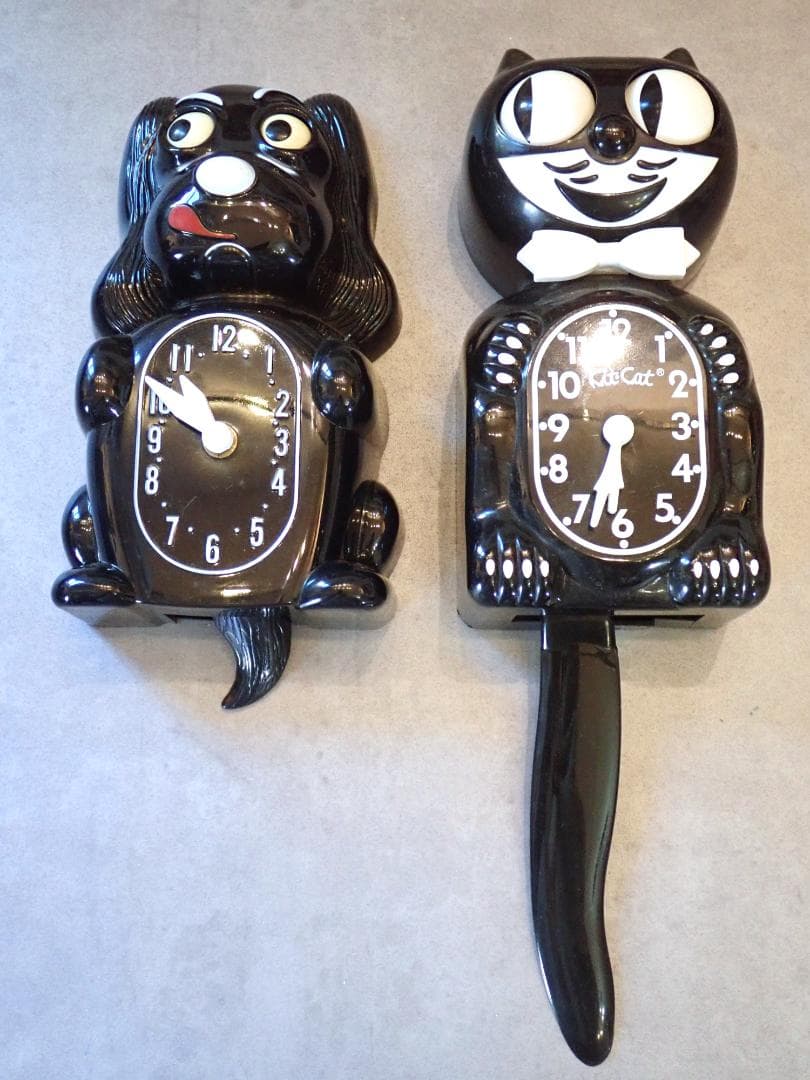 kit cat clock ビンテージ壁掛け時計(ジャンク品)キャット&ドック