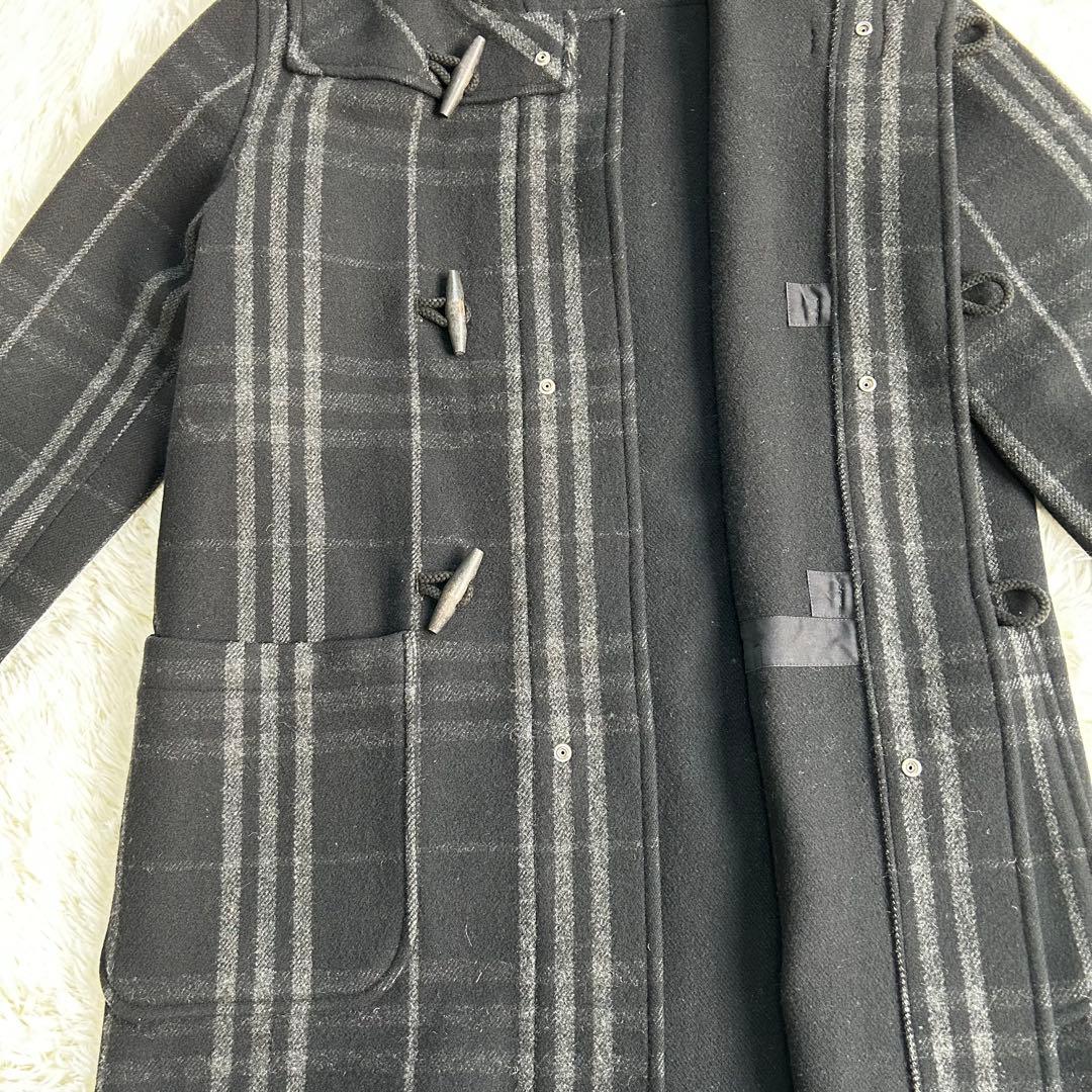 【希少】バーバリーブルーレーベル　ダッフルコート　全面チェック　ウール