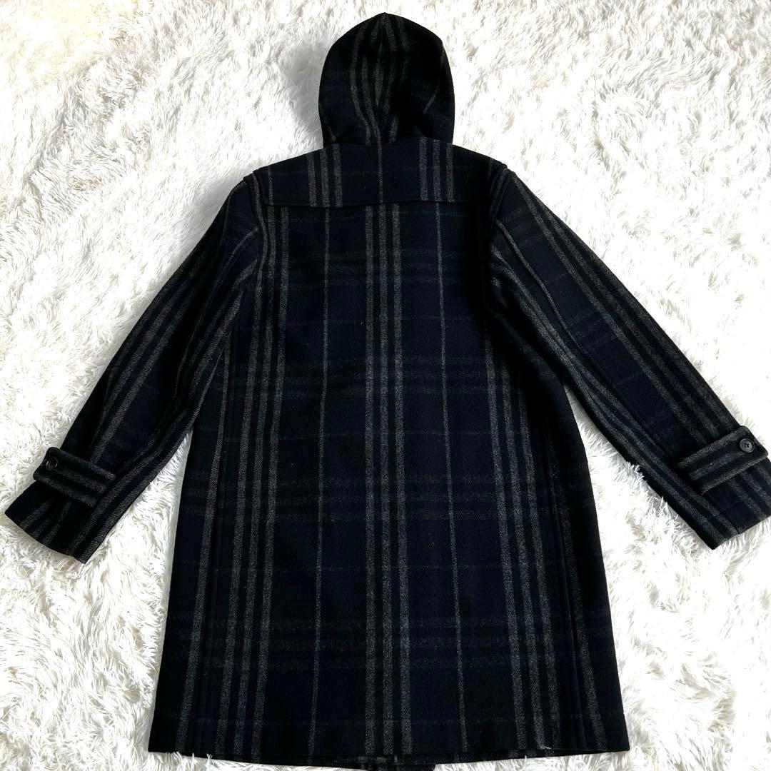 【希少】バーバリーブルーレーベル　ダッフルコート　全面チェック　ウール