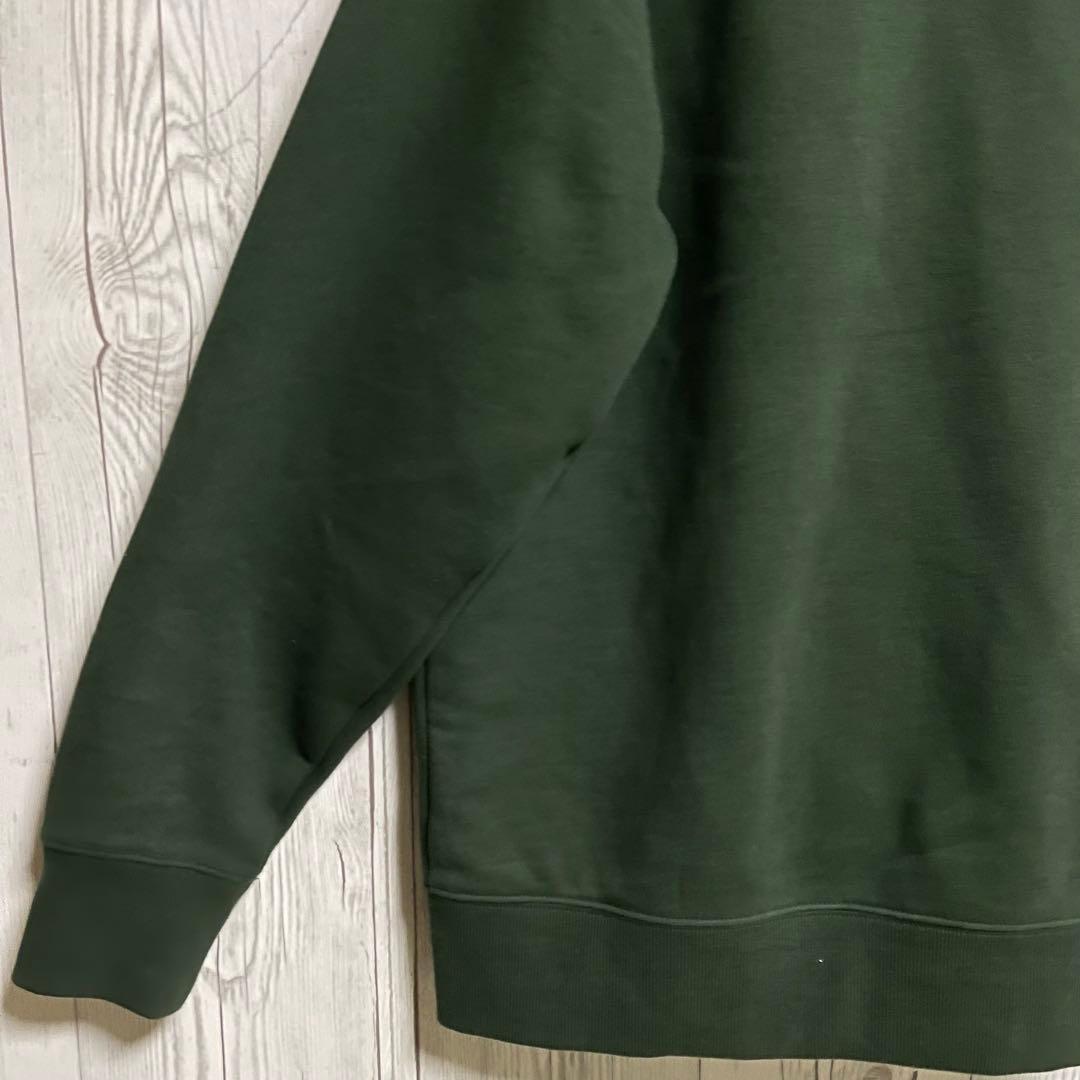 タグ付◆ノースフェイル　フーディジップスウェットパーカー　L　緑　フード飾り