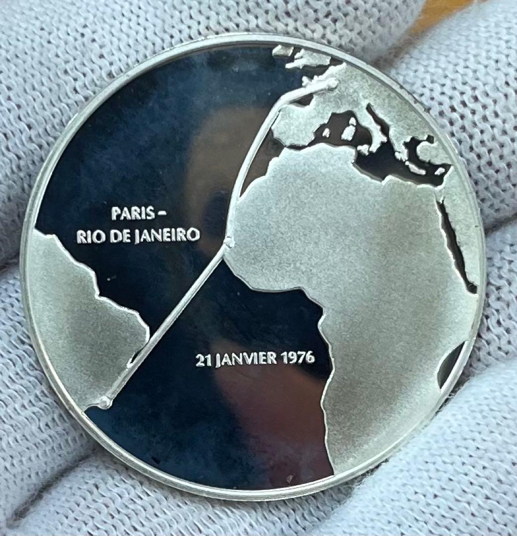 コンコルド就航特別記念 純銀メダル(silver925) エールフランス