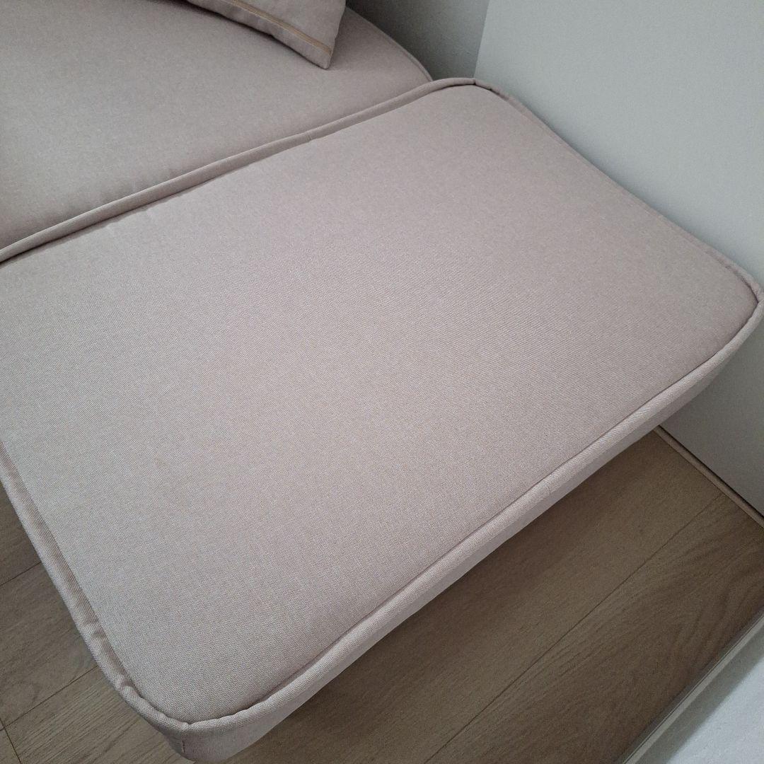 ライトグレー ファブリックソファセット