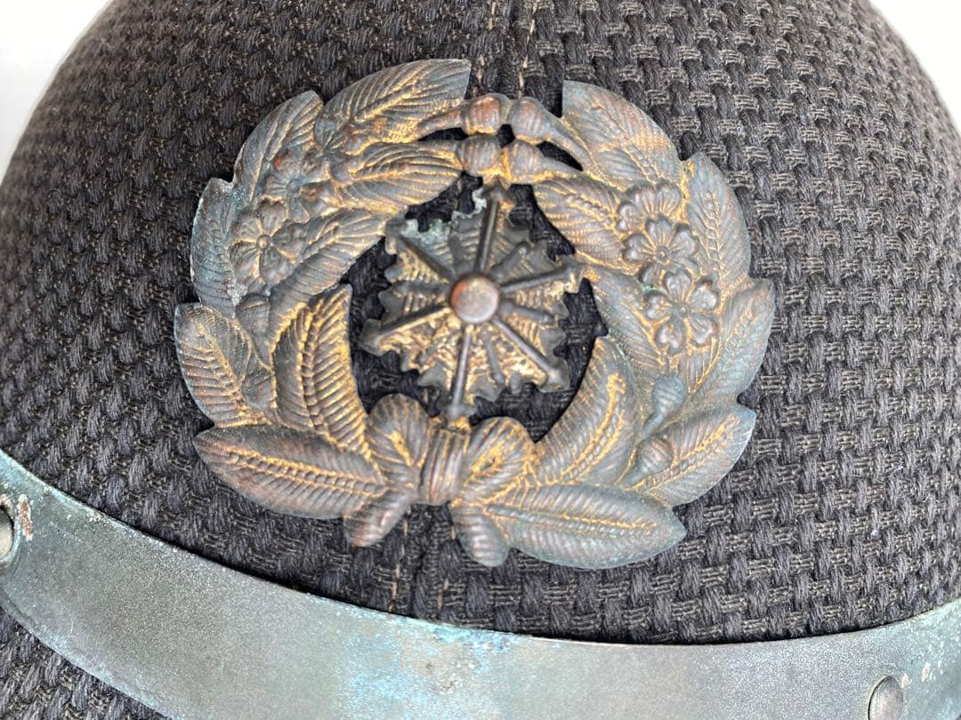 超レトロな横浜市　消防士ヘルメット