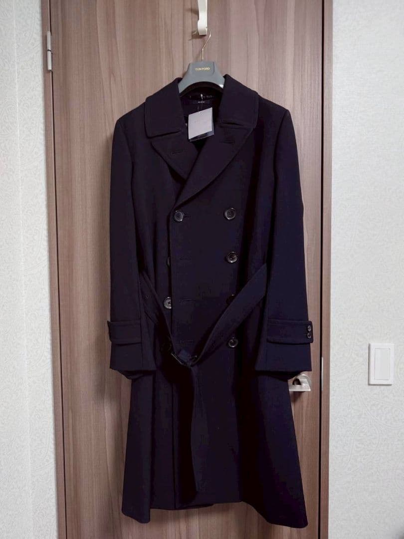 TOMFORD　トムフォード　トレンチコート　メンズ サイズ　52 ブラック