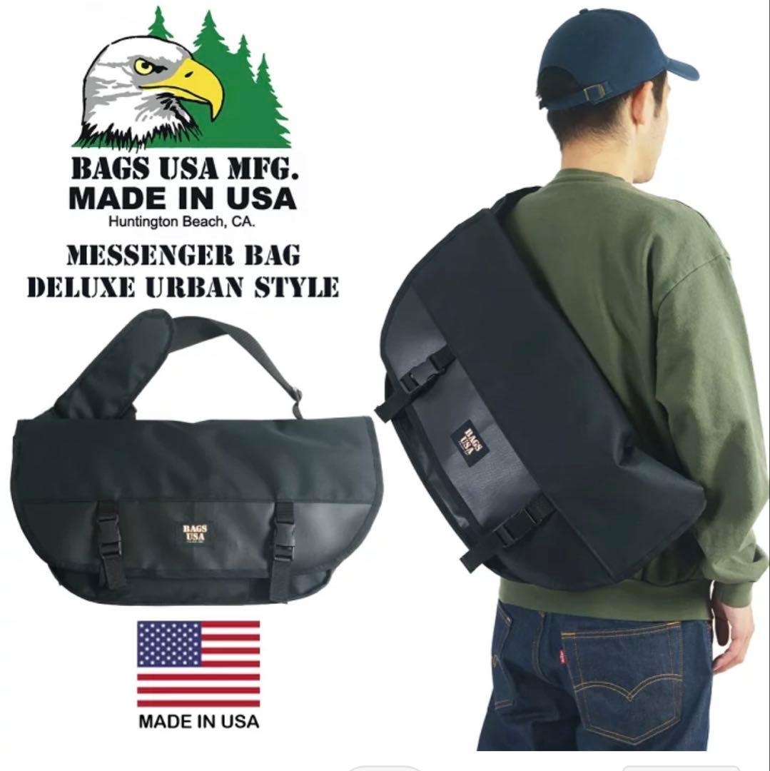 BAGS USA メッセンジャーバッグ ブラック美品USA製
