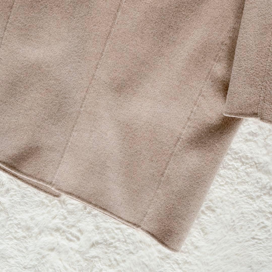 美品✨【セオリーリュクス】カシミヤウール ダブルフェイス ノーカラーリバーコート