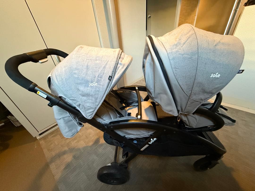 カトージ　joie 二人乗りベビーカー エヴァライトデュオ(レインカバー付き)