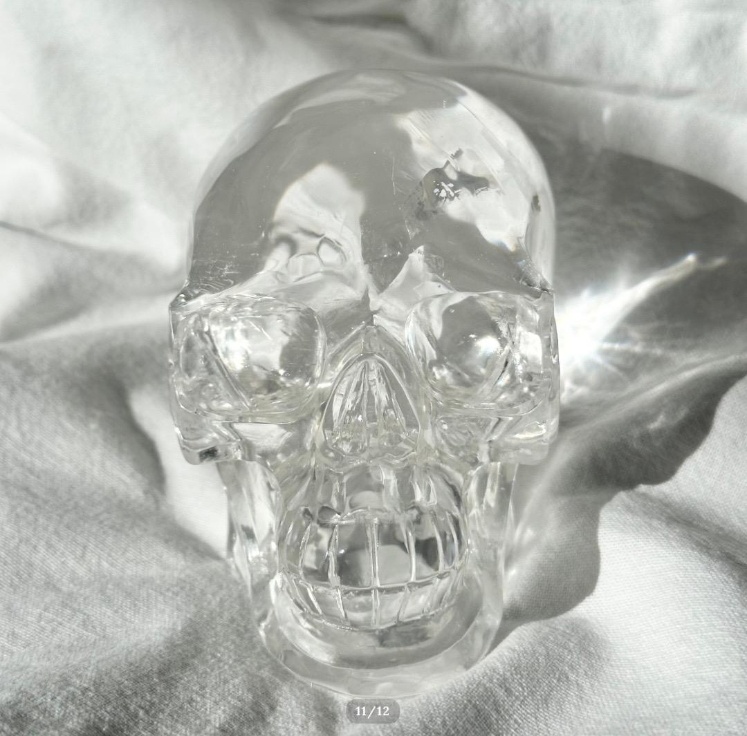 アイリス　スカル 中 【クリアクォーツ 水晶】クリスタル　ブラジル産