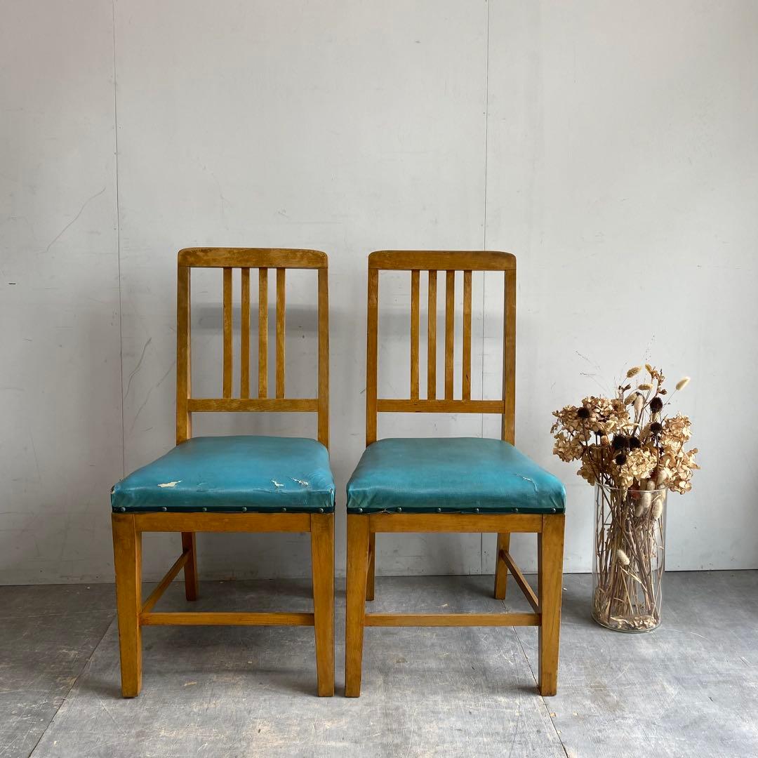 2点セット アンティーク 椅子 チェア スツール 飾り台 昭和レトロ z502