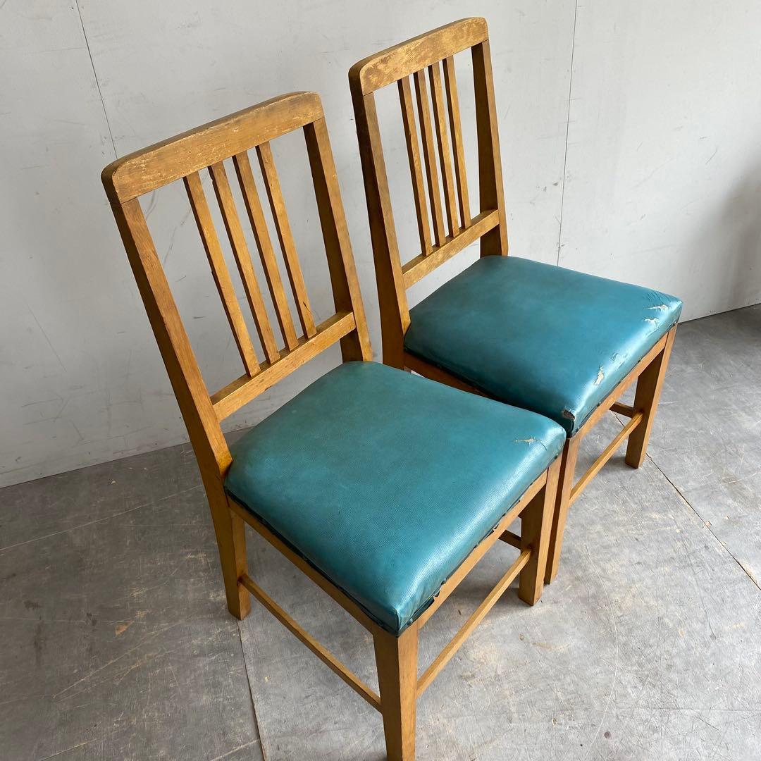 2点セット アンティーク 椅子 チェア スツール 飾り台 昭和レトロ z502