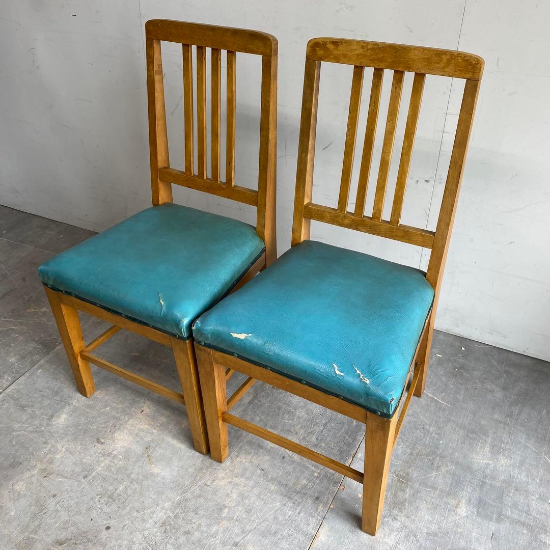 2点セット アンティーク 椅子 チェア スツール 飾り台 昭和レトロ z502