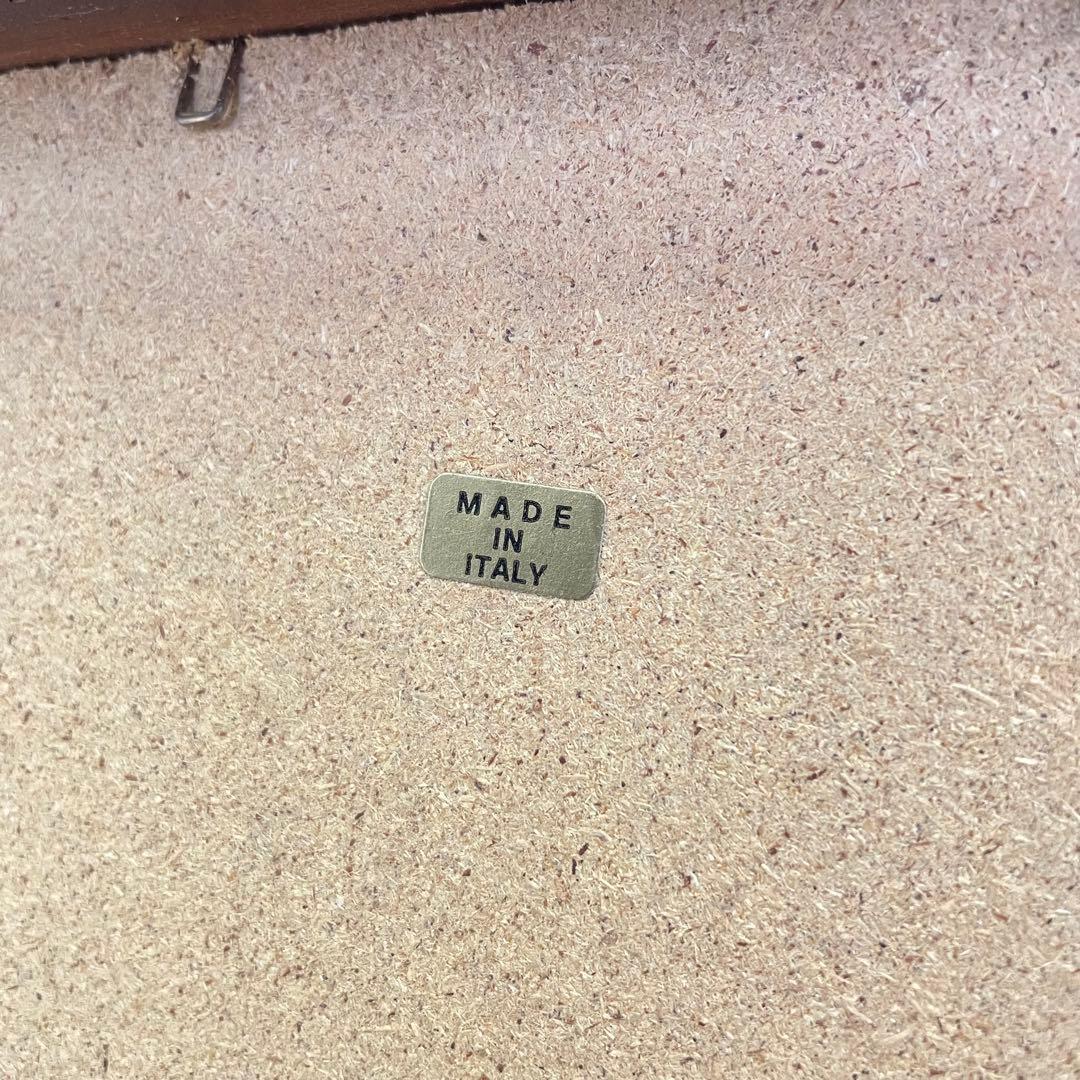 イタリア製 アンティーク調 ウォールミラー 木枠ミラー 鏡 壁掛け 立て掛け