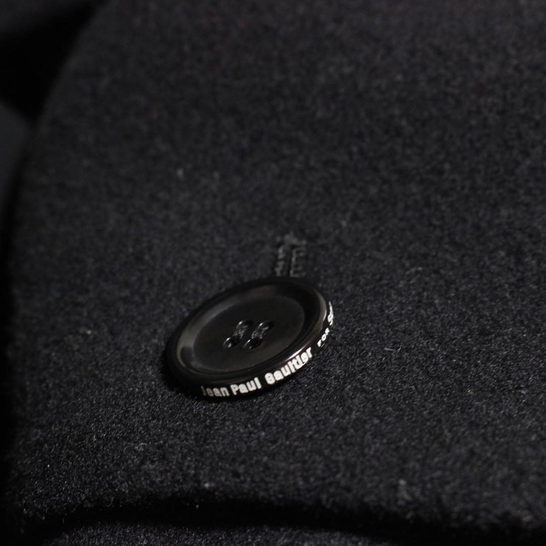 JeanPaulGAULTIER ピン刺繡 チェスターコート Mサイズ ブラック