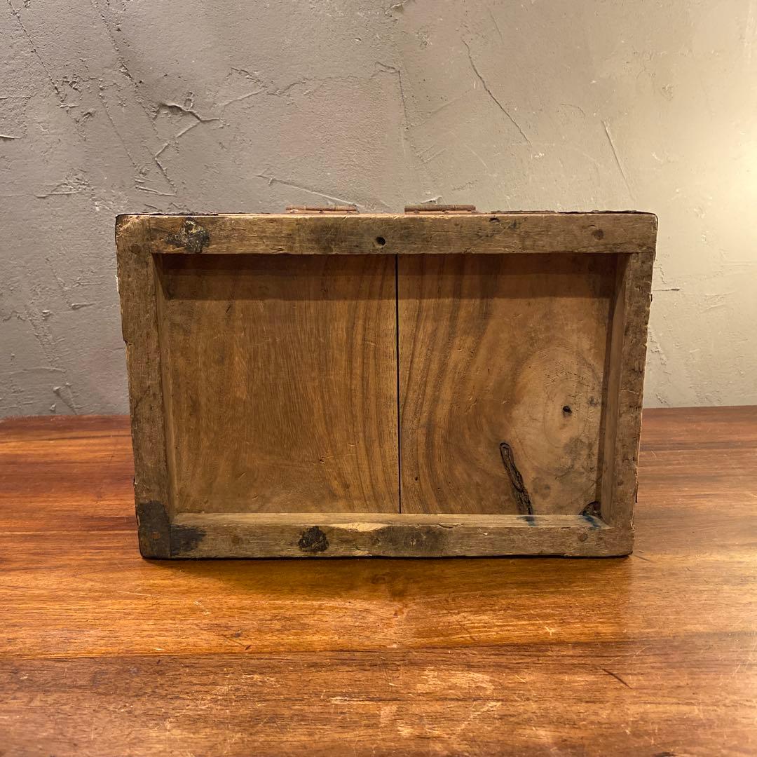 明治 時代物 硯箱 古道具 蔵出し 杉材 時代箪笥 骨董品 小引出し 和家具