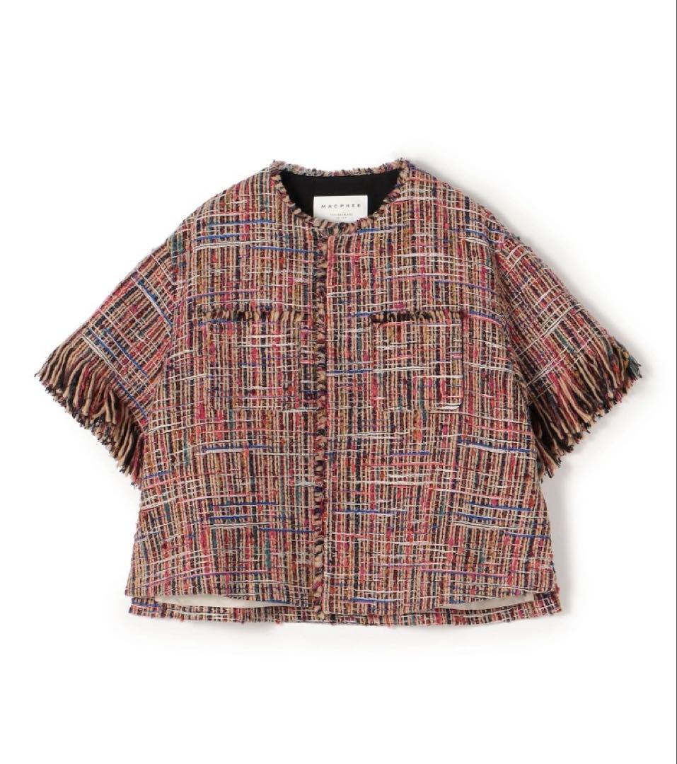 マカフィー　マルチツイードラウンドカラージャケット