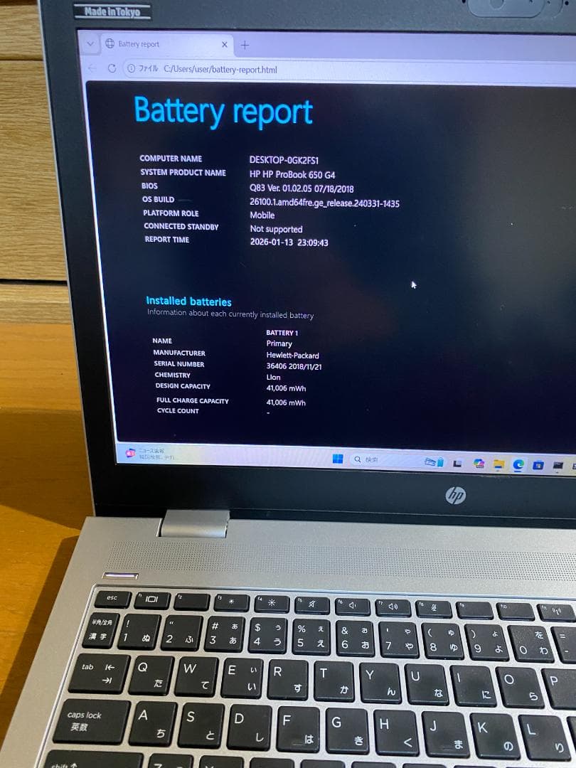 HP ProBook　650G4 i5-7200U 15.6インチ