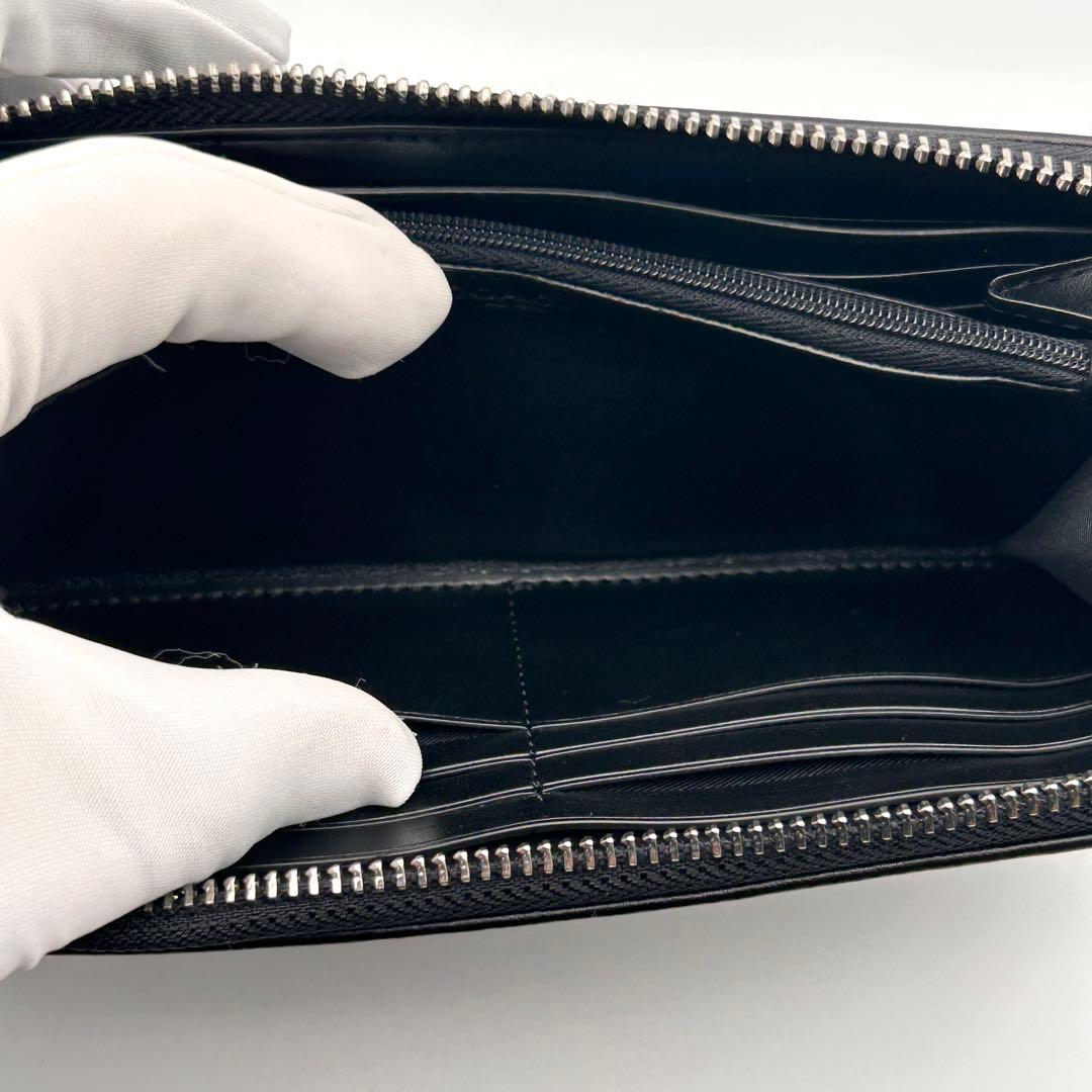 ✨極美品✨ COACH コーチ 長財布 ラウンドファスナー ブラック レザー
