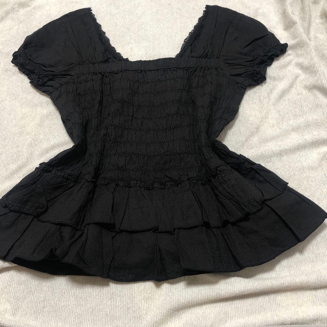 axe femmeビスチェ ブラウス　フリルトップス　y2kリズリサ姫系　リボン