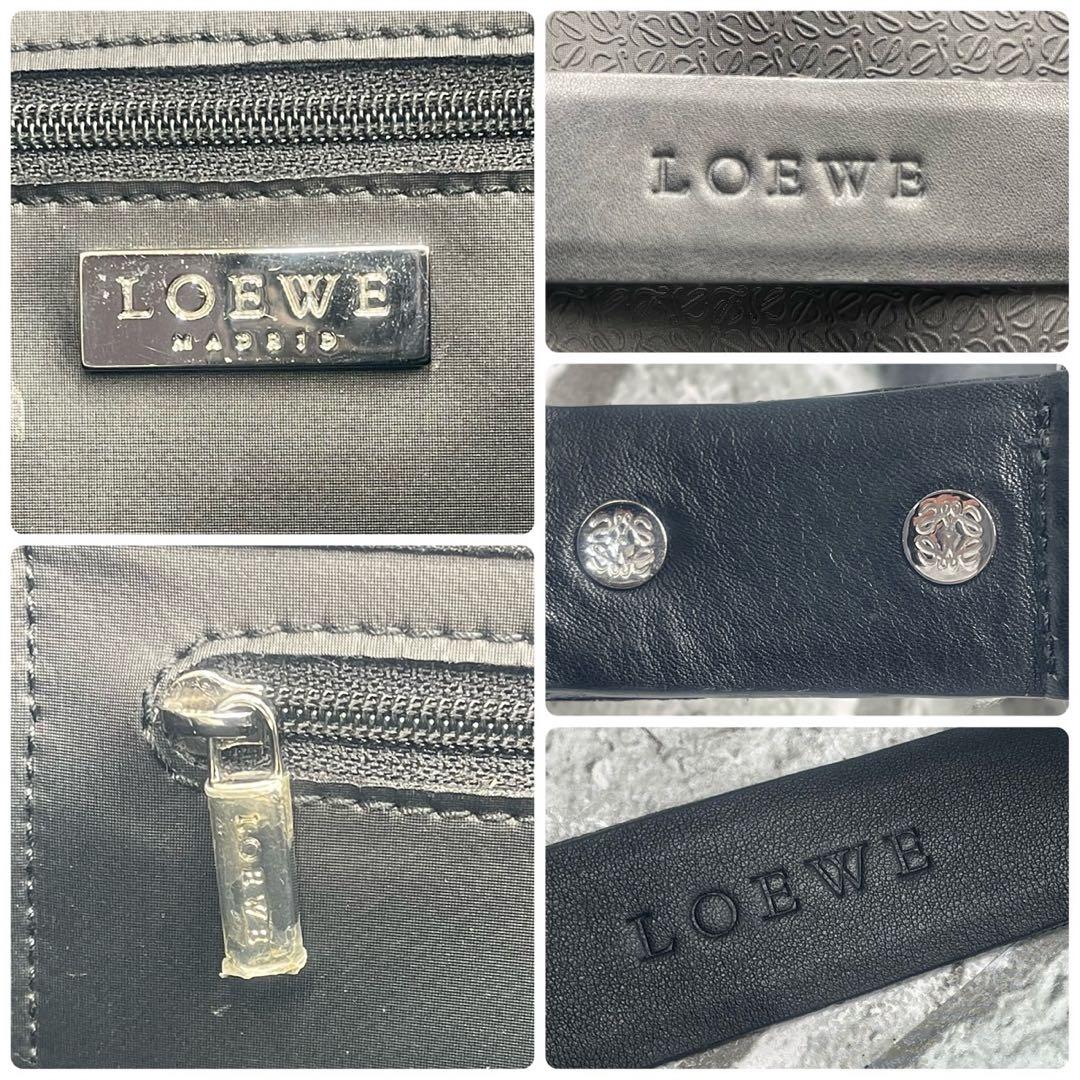 ロエベ ショルダーバッグ 斜め掛け リピート アナグラム ブラック 黒 ビジネス