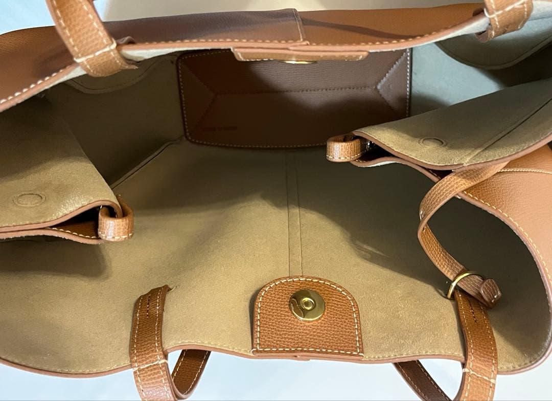 ポレーヌ　POLENE Cyme トートバッグ　2way キャメル