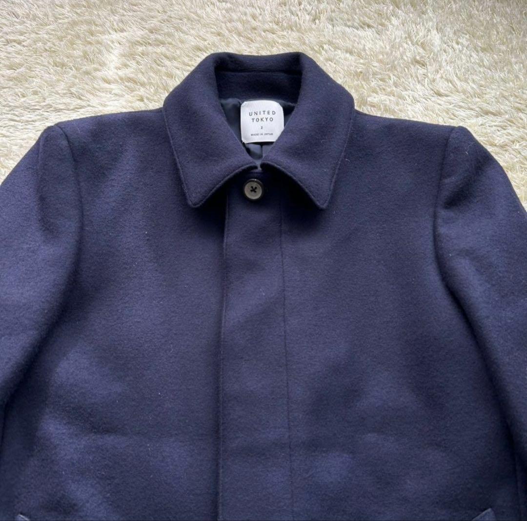 【極美品】ユナイテッドトウキョウ　ステンカラーコート　ネイビー　M