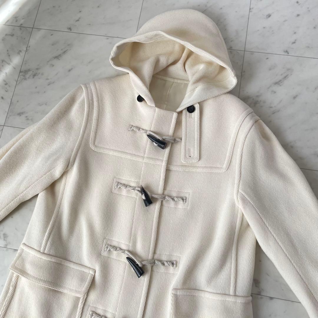 美品✨23区 ヘリンボーン ダッフルコート 定価8万 クリーニング済 サイズ40
