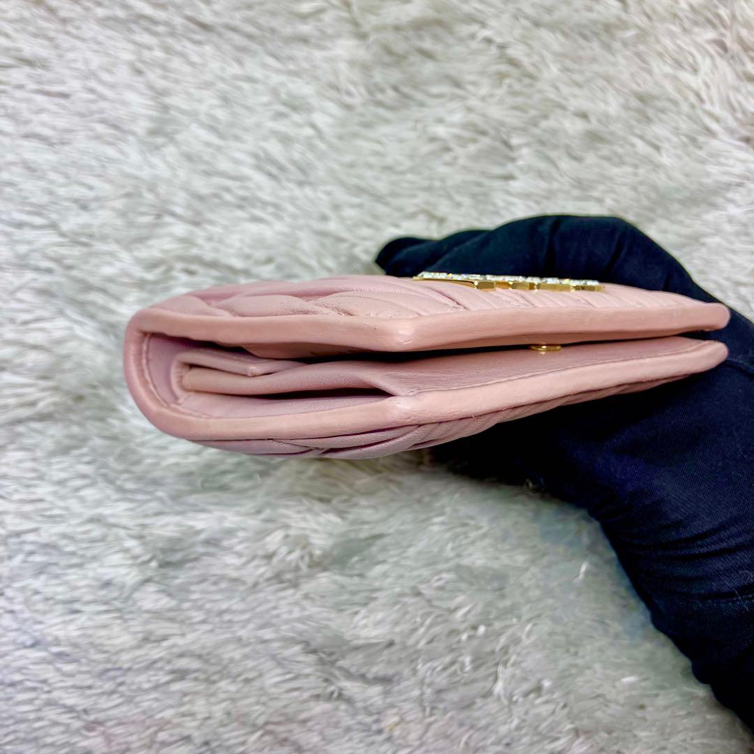 ライオンキングさん専用✨ MIUMIU 二つ折り マテラッセ ビジュー