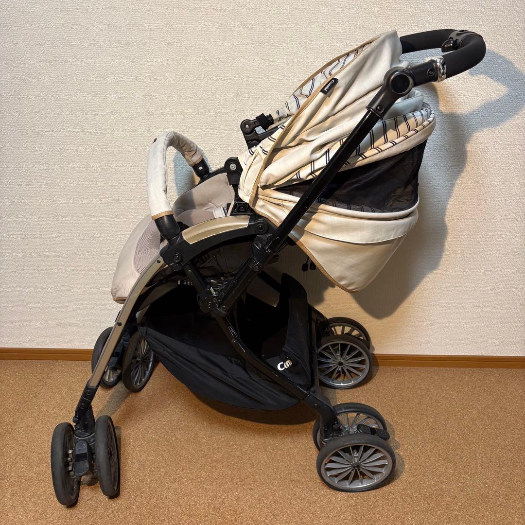 【良品】Combi アンブレッタ4キャス エッグショック UH フレンチホワイト