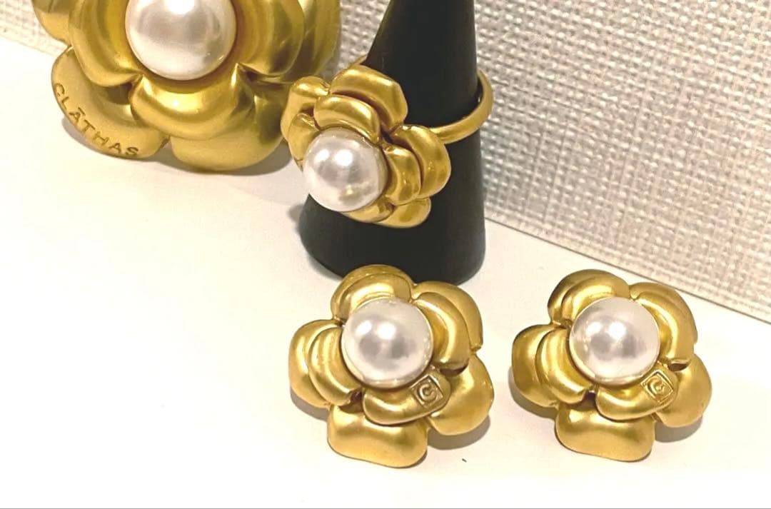 未使用 クレイサス パール イヤリング ブローチ リング セット 限定品