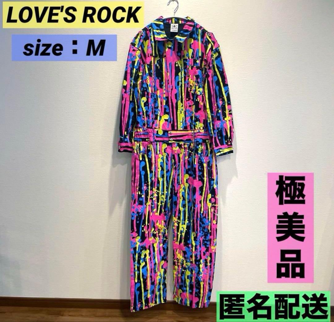 ★未使用に近い美品★ LOVE'S ROCK ペイントツナギ ゆるダボ 原宿系