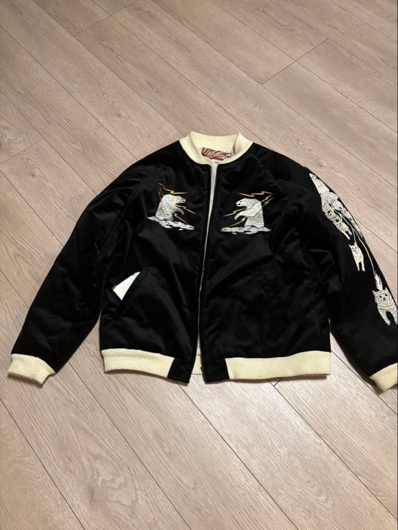 HOUSTON スカジャン　別珍　L