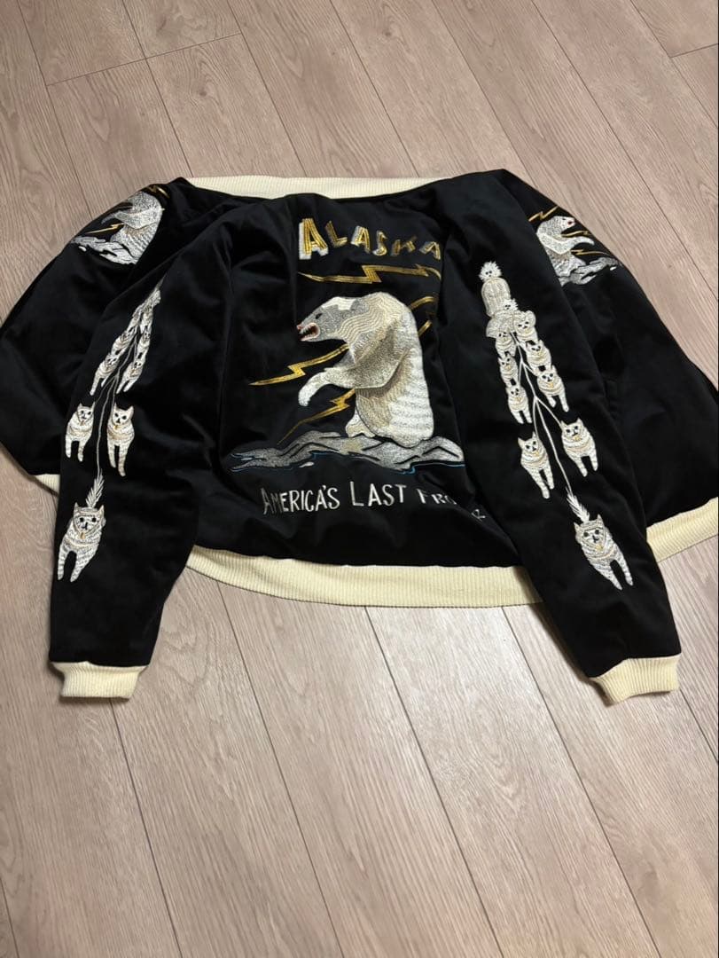 HOUSTON スカジャン　別珍　L