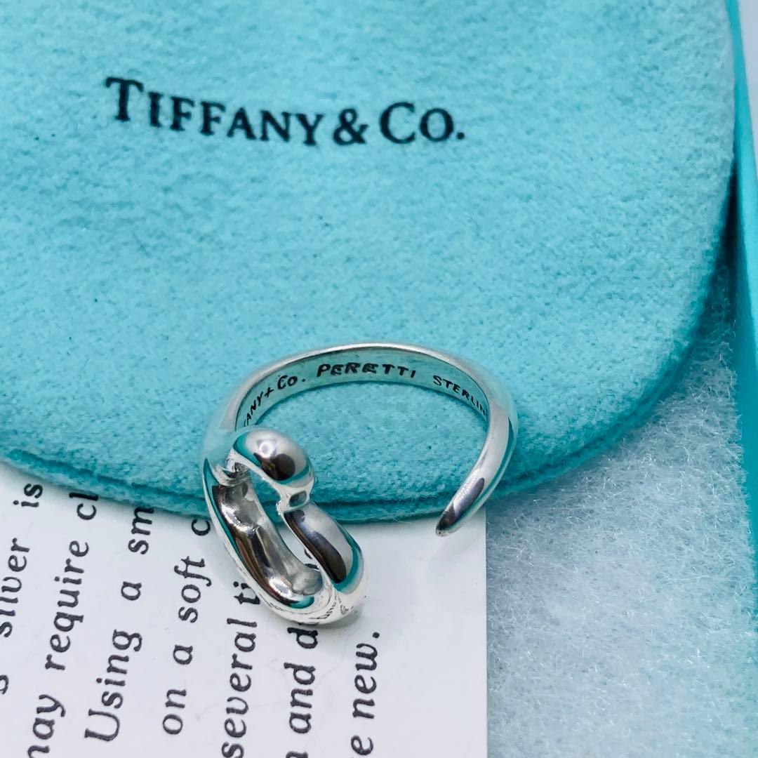 極美品✨ ティファニー リング ナロー オープンハート ハートAG925 #14