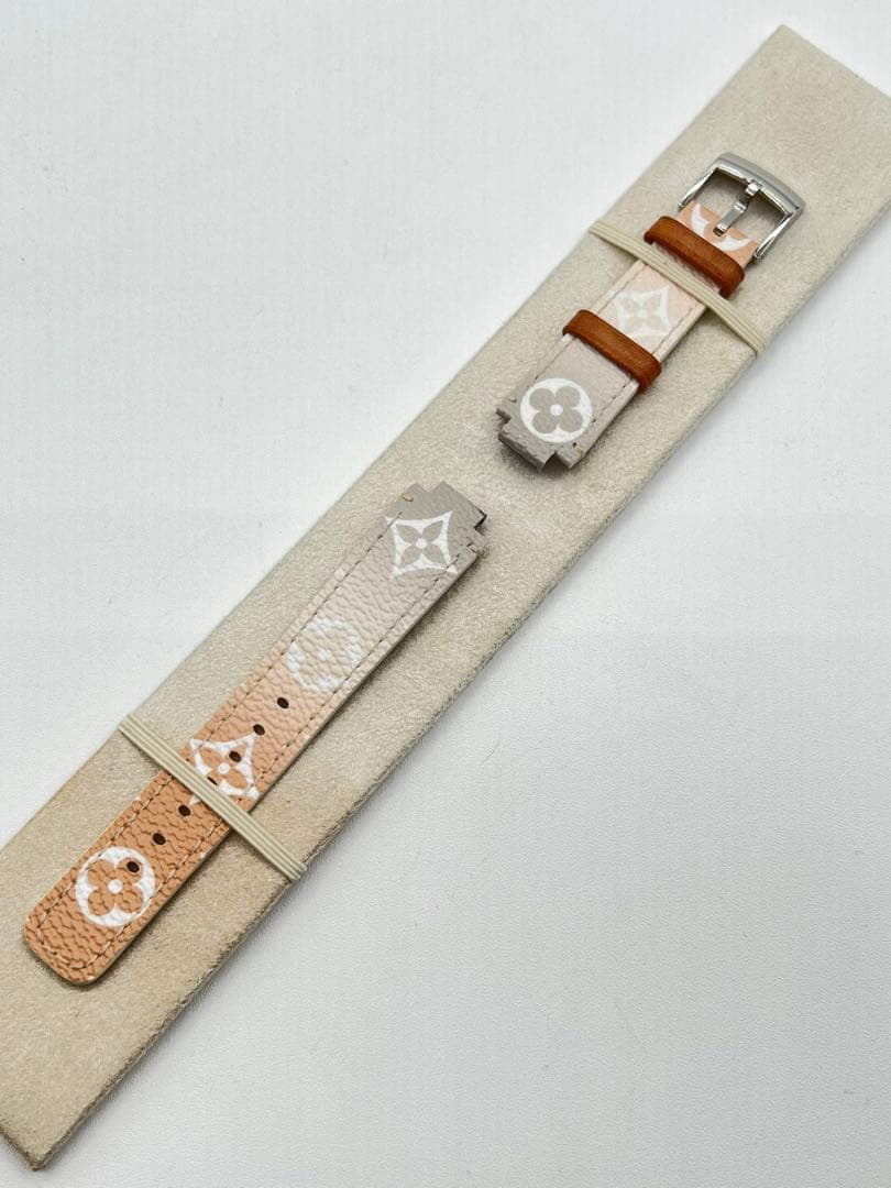 【ルィヴィトンタンブールスリムMMベルト】グラデーションカラーモノグラムグレー