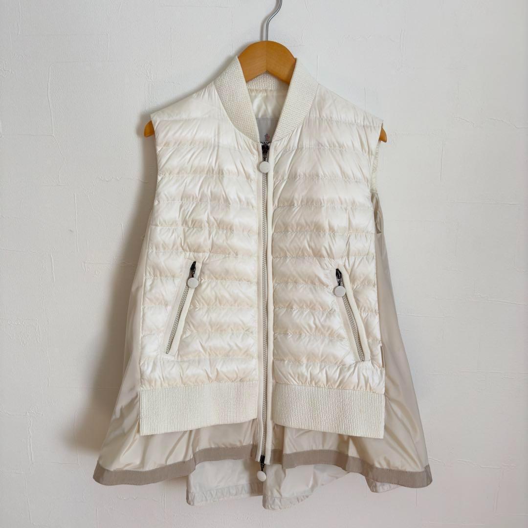 MONCLER ARLETTE GILET ジレ　ベスト　フレア　ホワイト