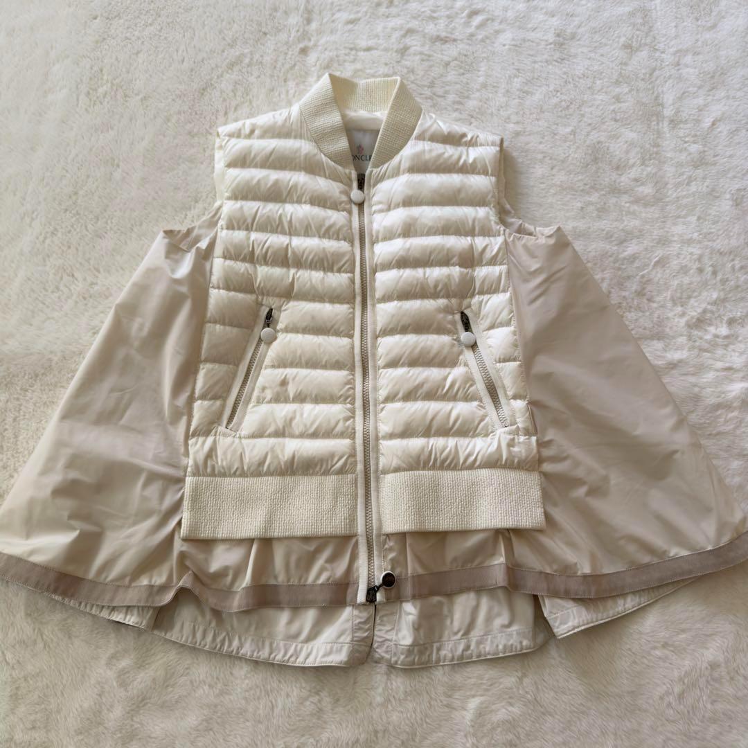MONCLER ARLETTE GILET ジレ　ベスト　フレア　ホワイト