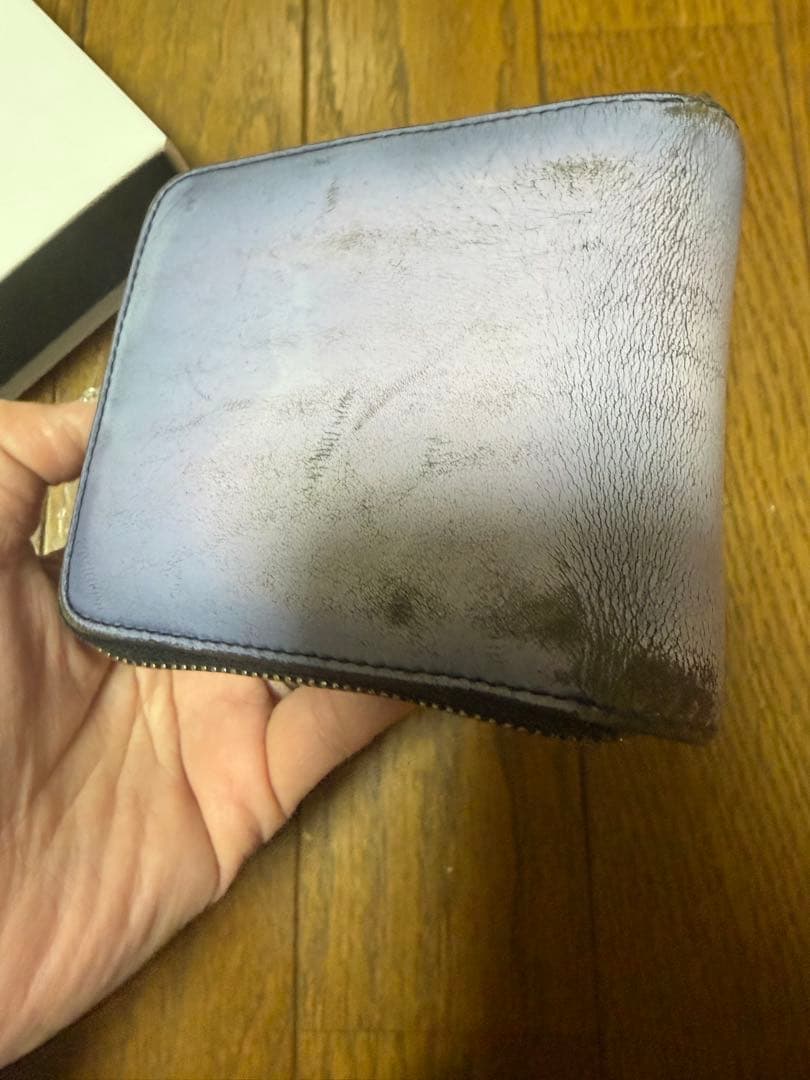 BERLUTI 二つ折り財布 紫 レザー　ベルルッティ