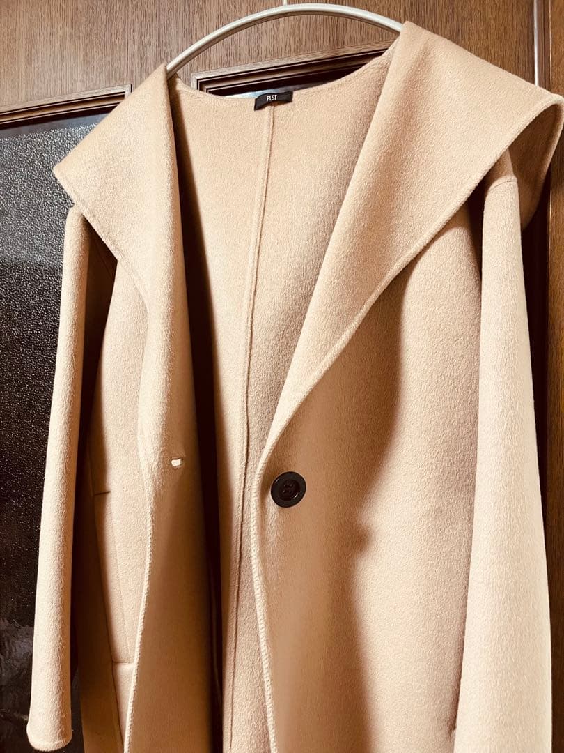 ⭐️今季試着のみ⭐️プラステ⭐️ウールブレンドリバーフーディーロングコート⭐️XS