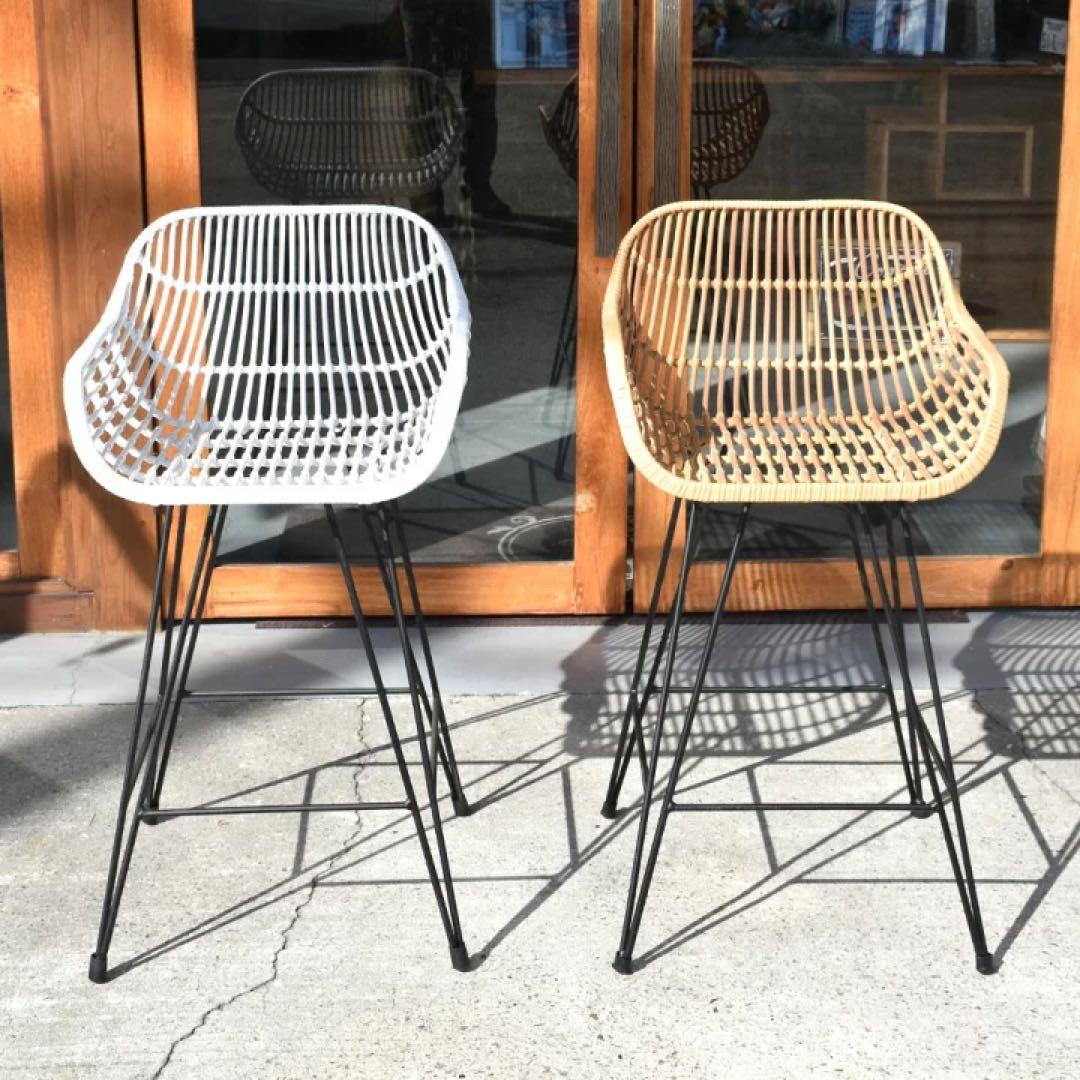 kk【訳あり】バリ島リゾートカウンターチェア2脚通常72,600円