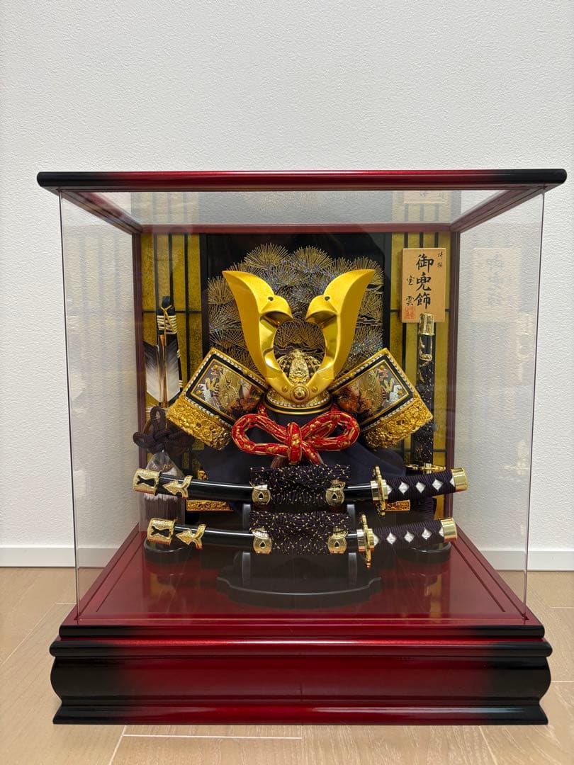 【一度のみ使用】五月人形 ケース付き こどもの日 兜 七五三